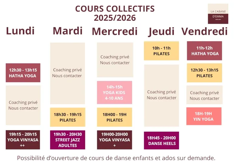 Le planning de la rentrée 2025