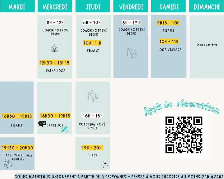 Le planning de la rentrée 2026